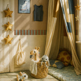 Dekornik border nostalgia stripes, blue/brown