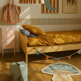 Dekornik border wide stripes, blue/yellow