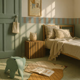 Dekornik border wide stripes, blue/brown