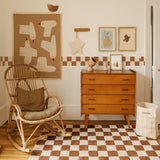 Dekornik border slim stripes, cream/brown