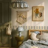 Dekornik bordura nostalgia pastel pruge, beige/blue