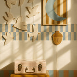 Dekornik bordura nostalgia pruge, beige/blue