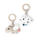 Done By Deer hanging activity toy 2 pcs happy clouds, sand