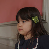 Konges Slojd sequin bow hair clip, green