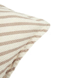 Nobodinoz cushion landscape in washed cotton waffle stripes natural