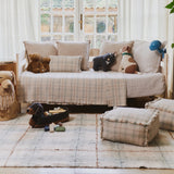 Lorena Canals rug tartan blue sage