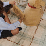 Lorena Canals rug tartan blue sage