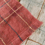 Lorena Canals tepih tartan vintage red