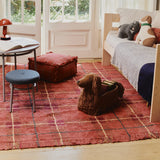 Lorena Canals tepih tartan vintage red