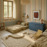 Dekornik tapeta pruge neutral