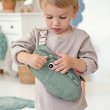 Done By Deer quilted cross-over kids bag croco, green