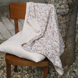 Maison D'ete muslin blanket, summer garden/butter cream