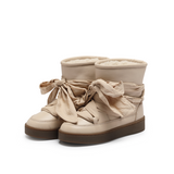 Donsje ganza boots, ivory leather