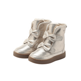 Donsje isa exclusive boots, silver metallic leather