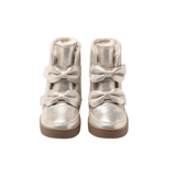 Donsje isa exclusive boots, silver metallic leather