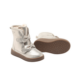 Donsje isa exclusive boots, silver metallic leather