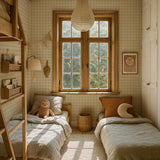 Dekornik tapeta minimini check, green/blue