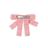 Konges Slojd 2 pack long velvet bow hair clips, peony pink