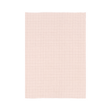 Nobodinoz kid duvet cover L1N0 in washed French linen and organic cotton, mauve pink grid