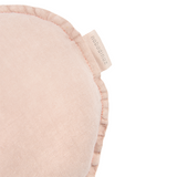 Nobodinoz cloud cushion L1N0 in washed French linen - Bird embroidery, mauve pink