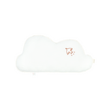 Nobodinoz cloud cushion L1N0 in washed French linen - Bird embroidery, off white