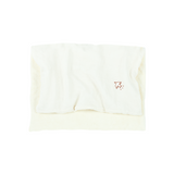 Nobodinoz mbroidered winter blanket L1N0 in French linen, off white