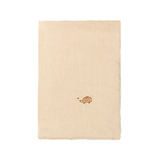 Nobodinoz mbroidered winter blanket L1N0 in French linen, sand