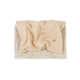 Nobodinoz mbroidered winter blanket L1N0 in French linen, sand