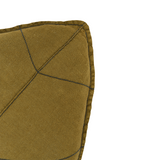 Nobodinoz leaf cushion L1N0 in French linen, moss green