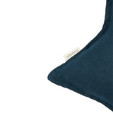 Nobodinoz star cushion L1N0 in washed French linen, deep blue