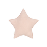 Nobodinoz star cushion L1N0 in washed French linen, mauve pink