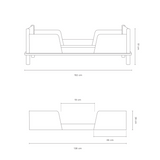 Nobodinoz latitude safety bed barrier in solid oak