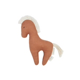 Nobodinoz horse rattle L1N0 in French linen, noisette