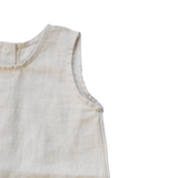 Maison D'ete linen sleeveless romper, butter cream