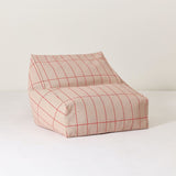 Nobodinoz armchair beanbag Vibes, pink red grid