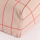 Nobodinoz armchair beanbag Vibes, pink red grid