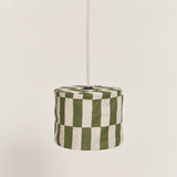 Nobodinoz linen Pendant lampshade diam. 20cm Vibes, green tiles