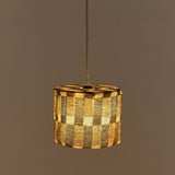 Nobodinoz linen Pendant lampshade diam. 20cm Vibes, green tiles