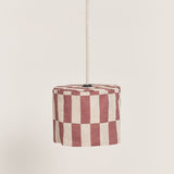 Nobodinoz linen Pendant lampshade diam. 20cm Vibes, maroon tiles