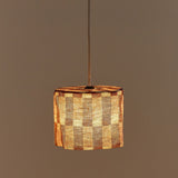 Nobodinoz linen Pendant lampshade diam. 20cm Vibes, maroon tiles