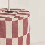 Nobodinoz linen Pendant lampshade diam. 20cm Vibes, maroon tiles