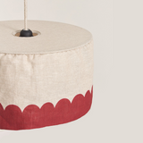 Nobodinoz linen Pendant lampshade diam. 40cm Vibes, carmine