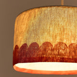 Nobodinoz linen Pendant lampshade diam. 40cm Vibes, carmine