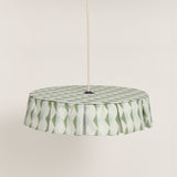 Nobodinoz pendant lampshade diam. 50cm Vibes, green blue harlequin