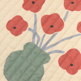 Nobodinoz quilted wall organizer Vibes, poppies