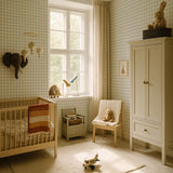 Dekornik tapeta minimini check, blue/cream