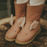 Donsje wadudu exclusive boots fluffy bunny, hazelnut leather